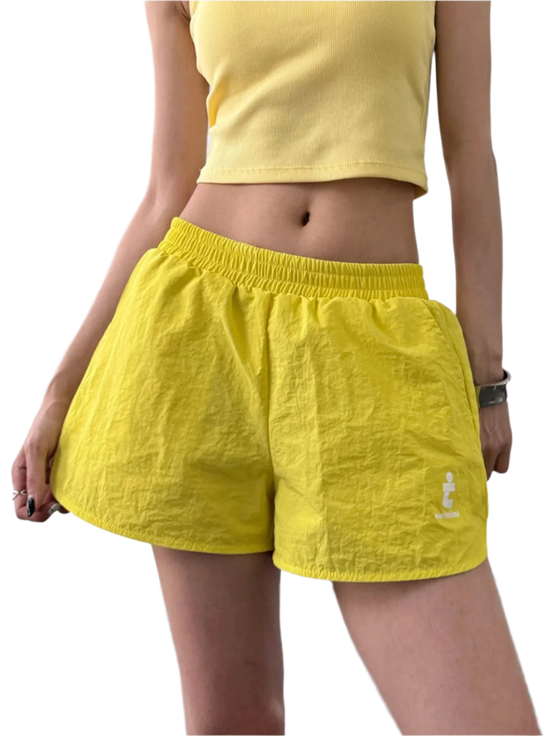 Short Femme Taille Élastique Lin et Coton 0