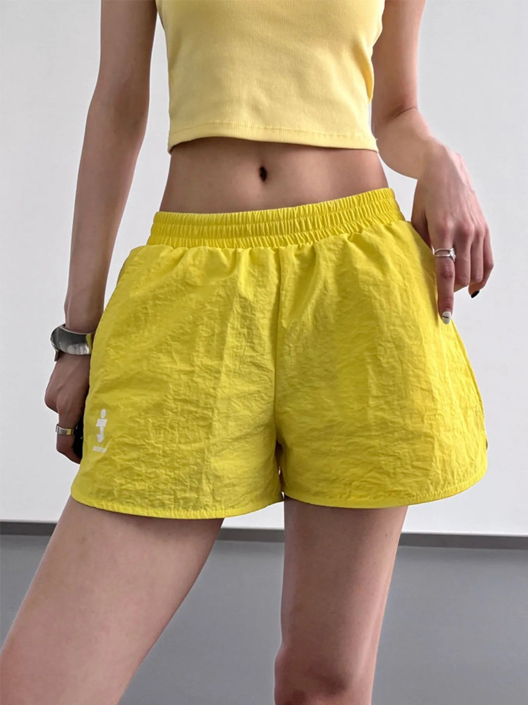Short Femme Taille Élastique Lin et Coton 1