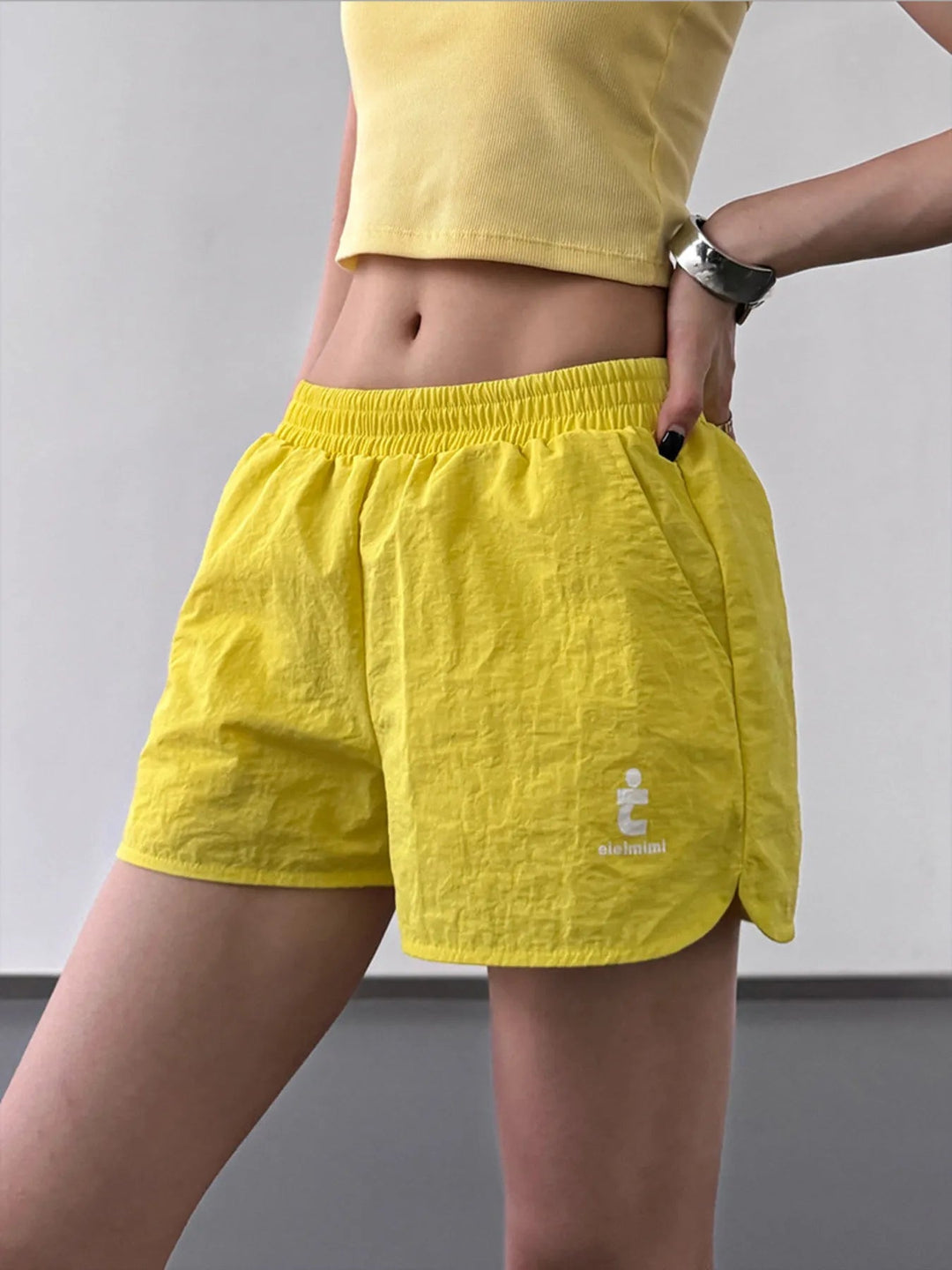 Short Femme Taille Élastique Lin et Coton 2
