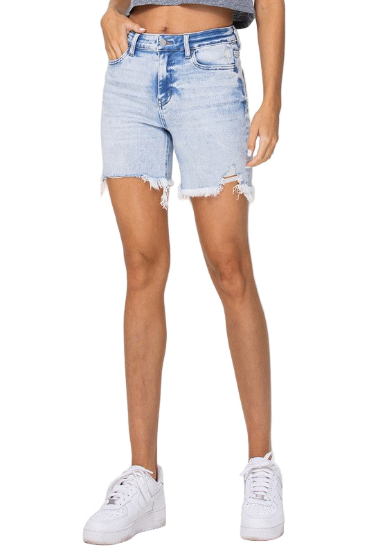 Shorts Midi Taille Haute en Jean Clair 0
