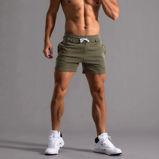 Shorts de Sport à Rayures pour Femme en Tissu Doux 1