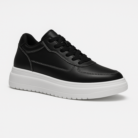 Sneakers Élevées pour Hommes en Cuir PU Minimaliste 0