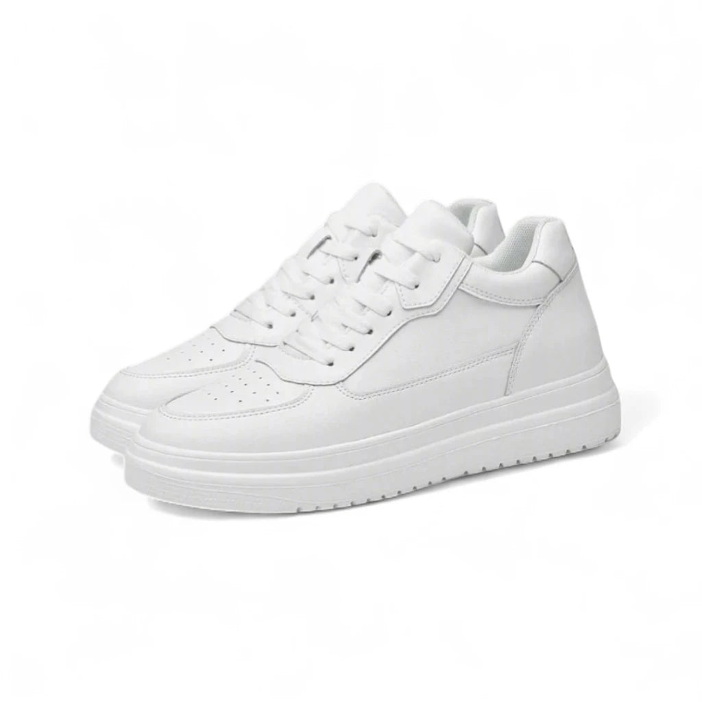 Sneakers Élevées pour Hommes en Cuir PU Minimaliste 1