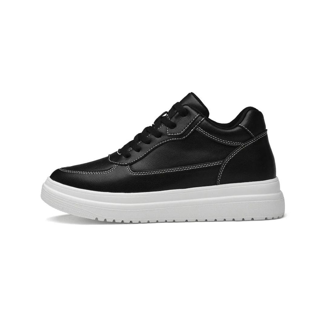 Sneakers Élevées pour Hommes en Cuir PU Minimaliste 3