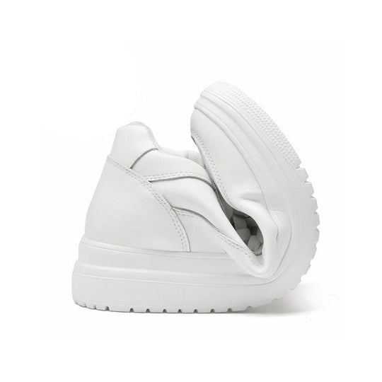 Sneakers Élevées pour Hommes en Cuir PU Minimaliste 5