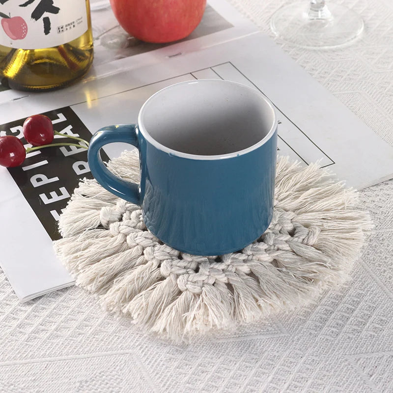 Sous-verre Femme Style Crochet à Franges 2
