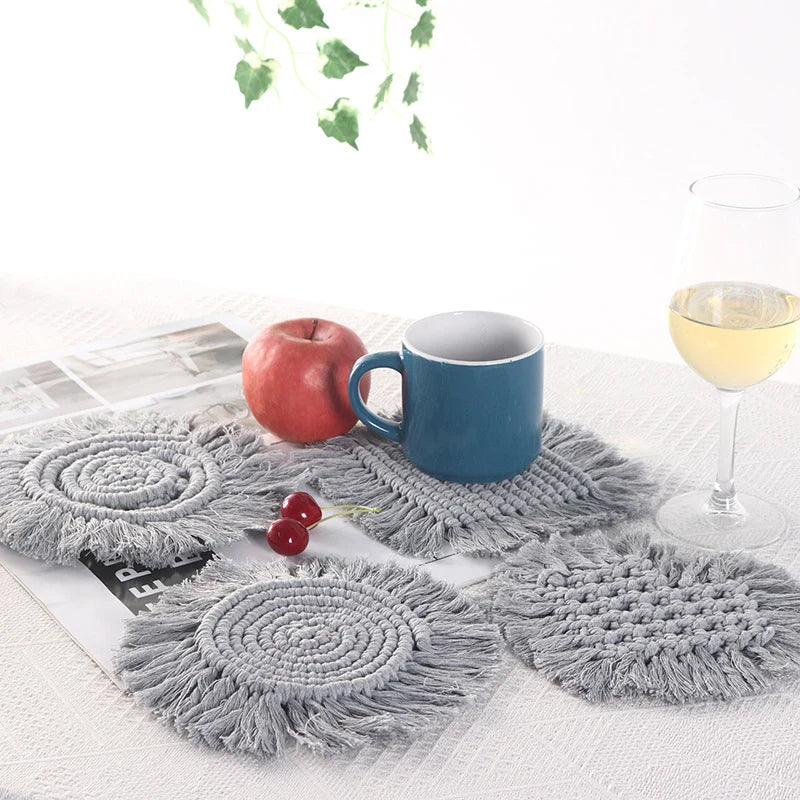 Sous-verre Femme Style Crochet à Franges 4