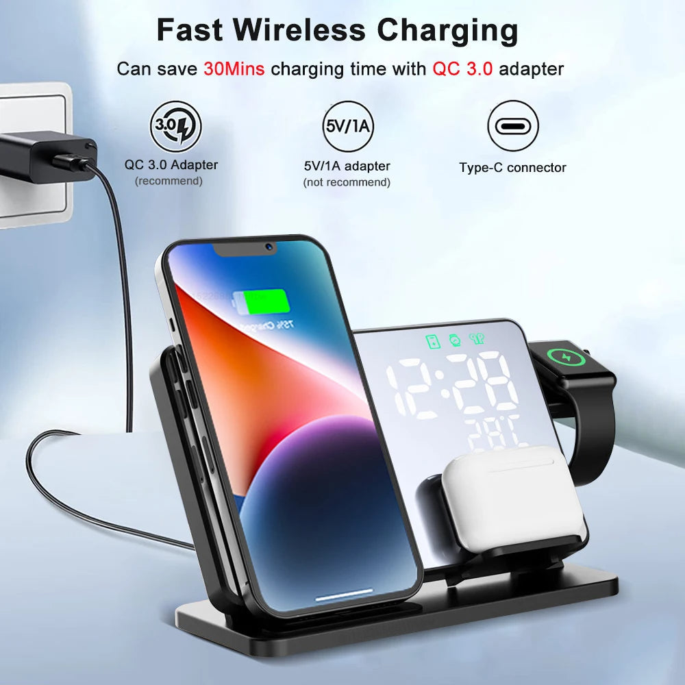 Station de Charge 3 en 1 pour iPhone, Apple Watch et AirPods 3