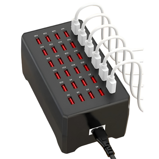 Station de Charge USB Multiports 30 Ports 150W 0