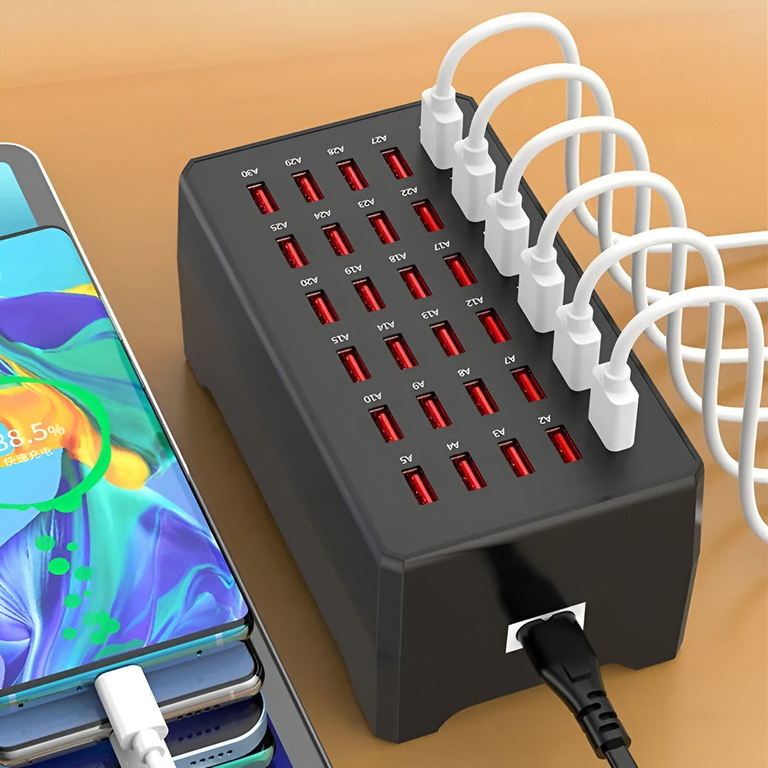Station de Charge USB Multiports 30 Ports 150W 1