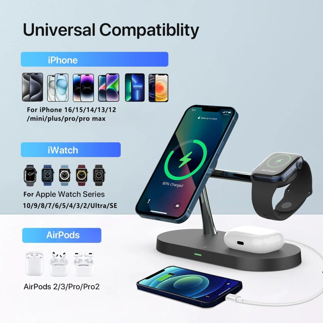 Station de Recharge 3-en-1 MagSafe pour iPhone, Watch et AirPods 6