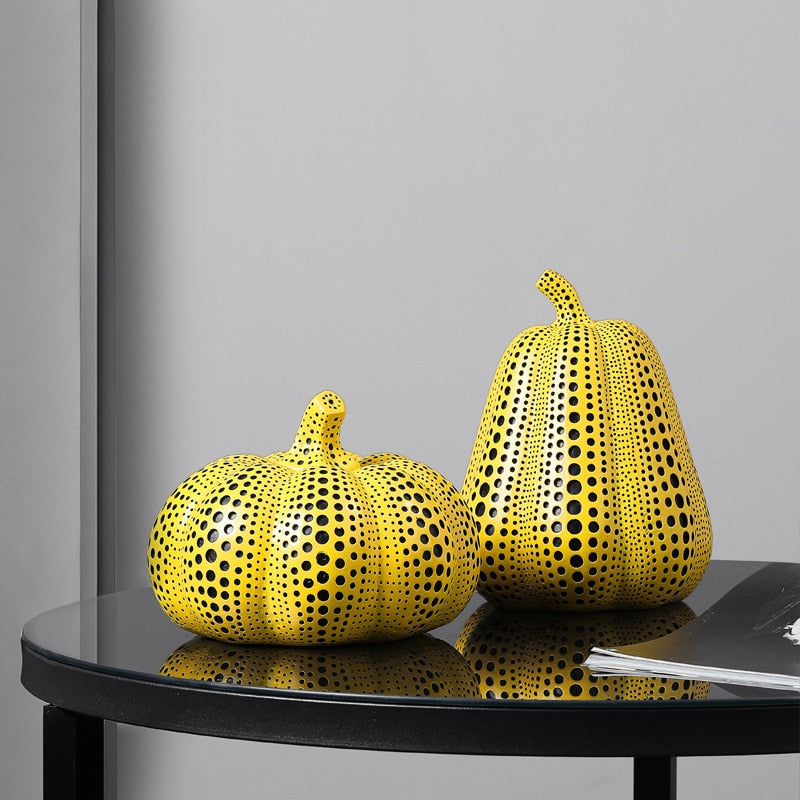 Statue Décoration Citrouille Moderne Design Inspiré de Yayoi Kusama 1