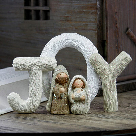 Statue Décoration Nativité Familiale Artisanale Éléments Détails Raffinés 7