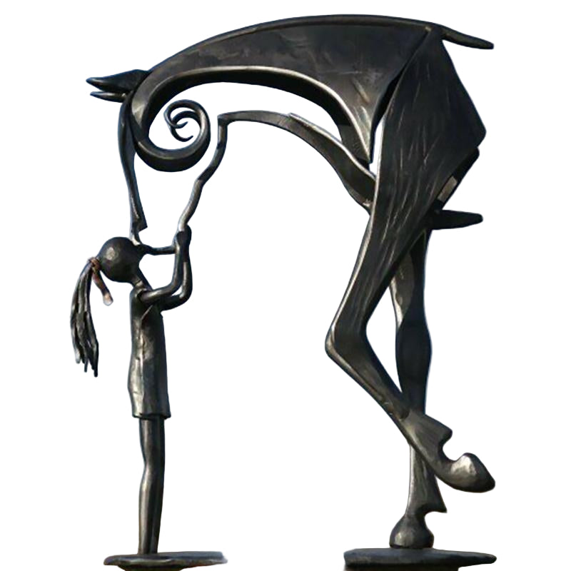 Statue Jardin Cheval Moderne pour Décoration Extérieure 0