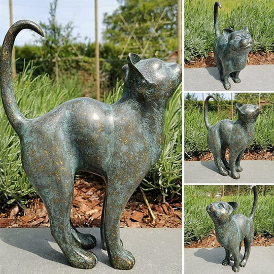 Statue de Chat de Jardin Décorative 0