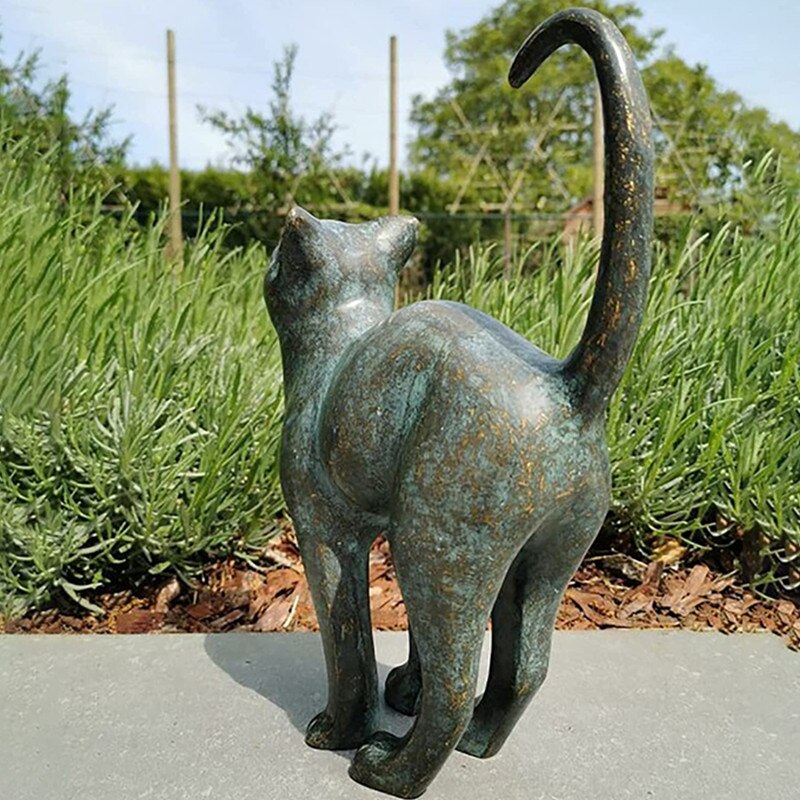 Statue de Chat de Jardin Décorative 5