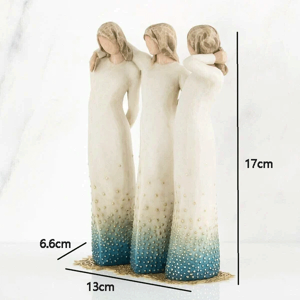 Statue de Sœurs en Résine Artisanale 4
