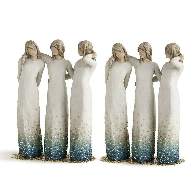 Statue de Sœurs en Résine Artisanale 6
