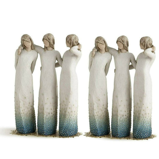 Statue de Sœurs en Résine Artisanale 6