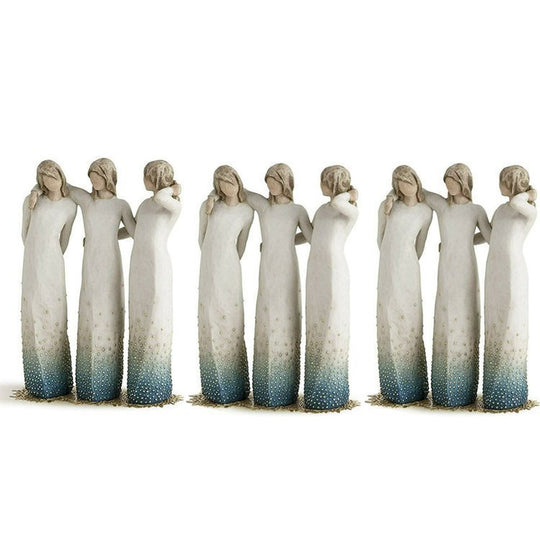 Statue de Sœurs en Résine Artisanale 7
