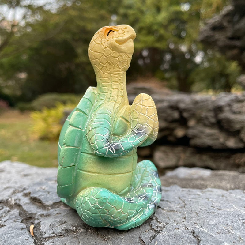 Statue de tortue de mer en méditation pour décoration intérieure et extérieure 3