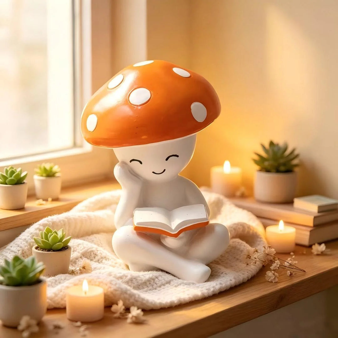 Statuette Déco Champignon Ludique pour Jardin et Intérieur 1