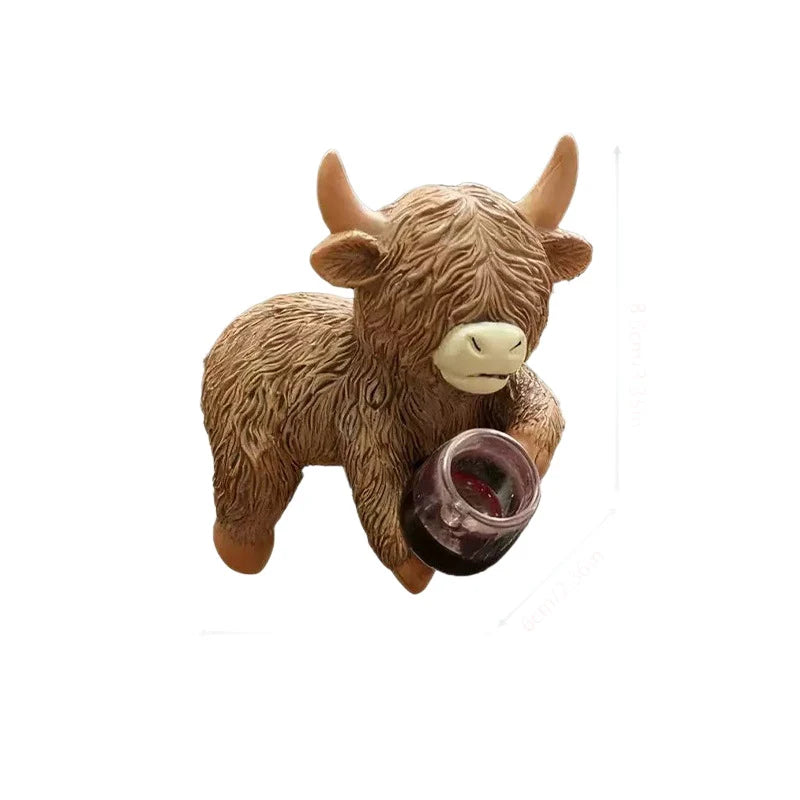 Statuette Déco Vache des Highlands Pour Intérieur et Jardin 5