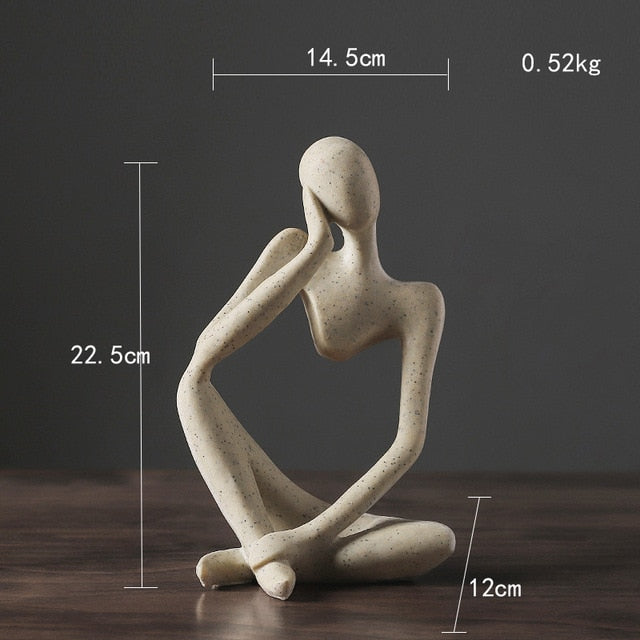 Statuette Décorative Penseur Abstrait Nordique Pour Intérieur 0