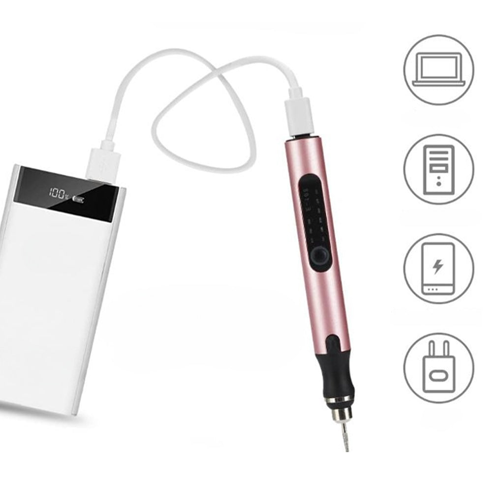 Stylo Graveur Électrique Rechargeable Précis avec Vitesse Réglable 3