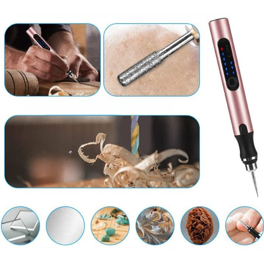 Stylo Graveur Électrique Rechargeable Précis avec Vitesse Réglable 6