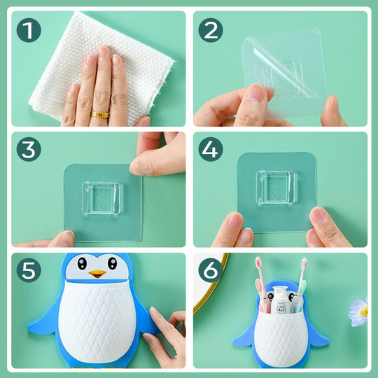 Support Mural pour Téléphone en Forme de Pingouin Amusant 8