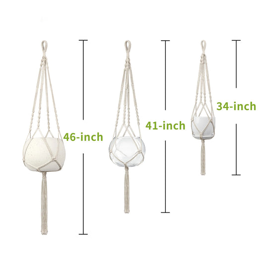 Support Suspendu pour Plantes Style Macramé 1