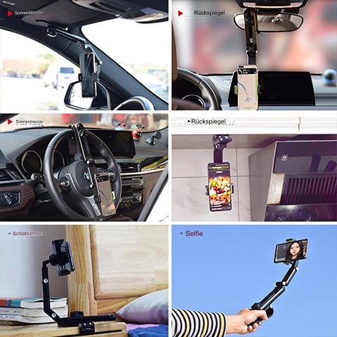 Support Téléphone Voiture Rotatif et Extensible 360° 3
