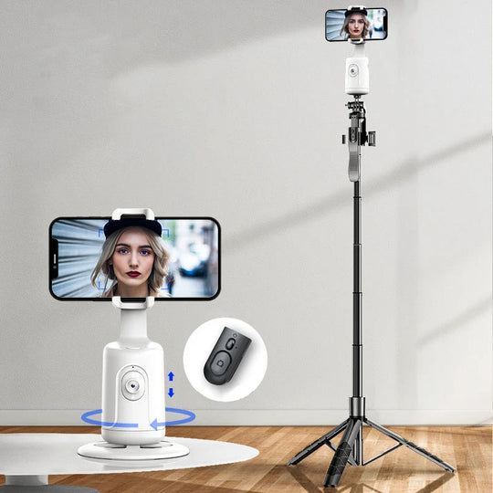 Support à Rotation Automatique 360° avec Suivi Intelligent pour Smartphone 11