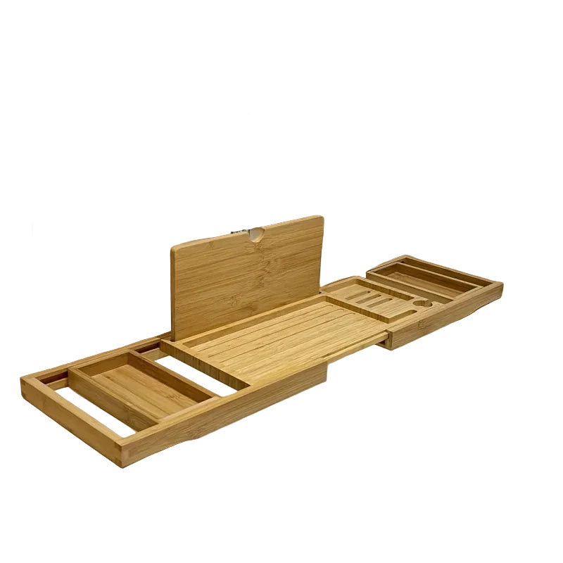 Support de Baignoire Multifonctionnel en Bambou 0