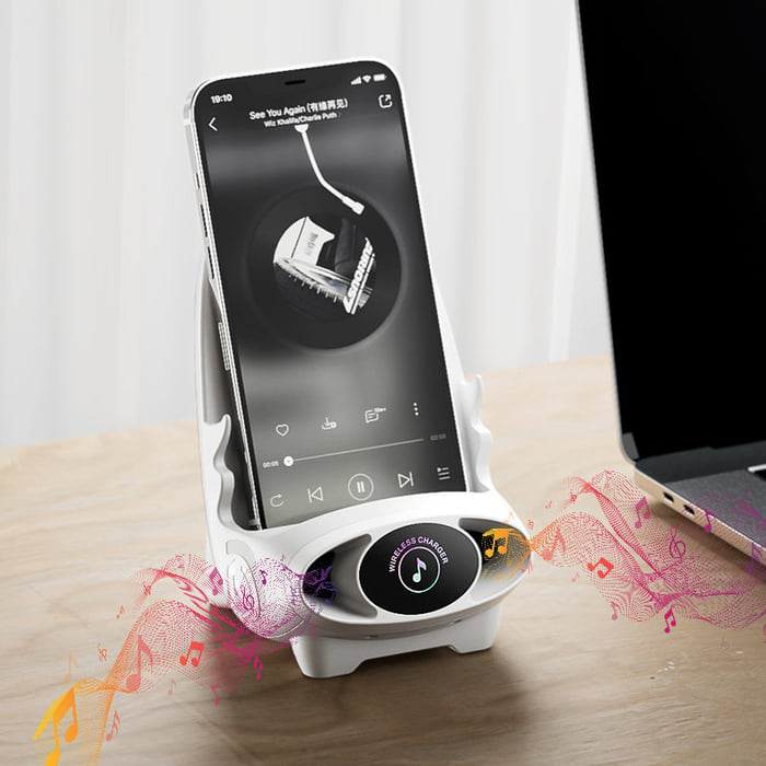 Support de Téléphone Multifonctionnel avec Chargeur Intégré Ajustable 1