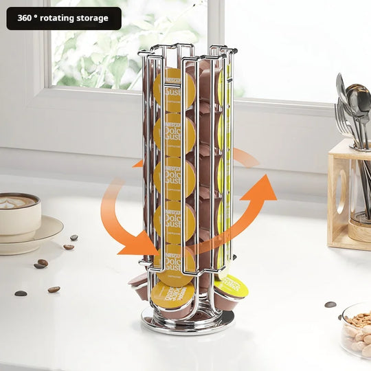Support de rangement pour capsules de café rotatif 1