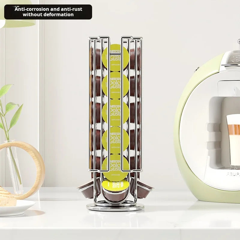 Support de rangement pour capsules de café rotatif 2