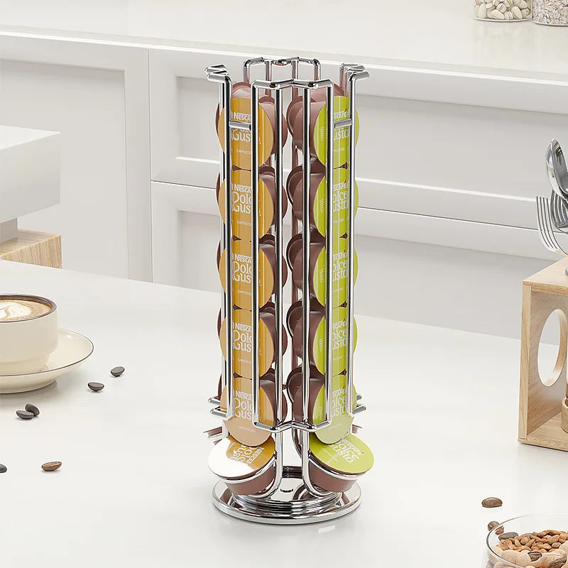 Support de rangement pour capsules de café rotatif 3