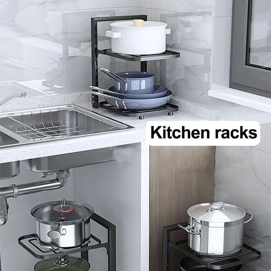 Support de rangement pour casseroles et poêles ajustable 5