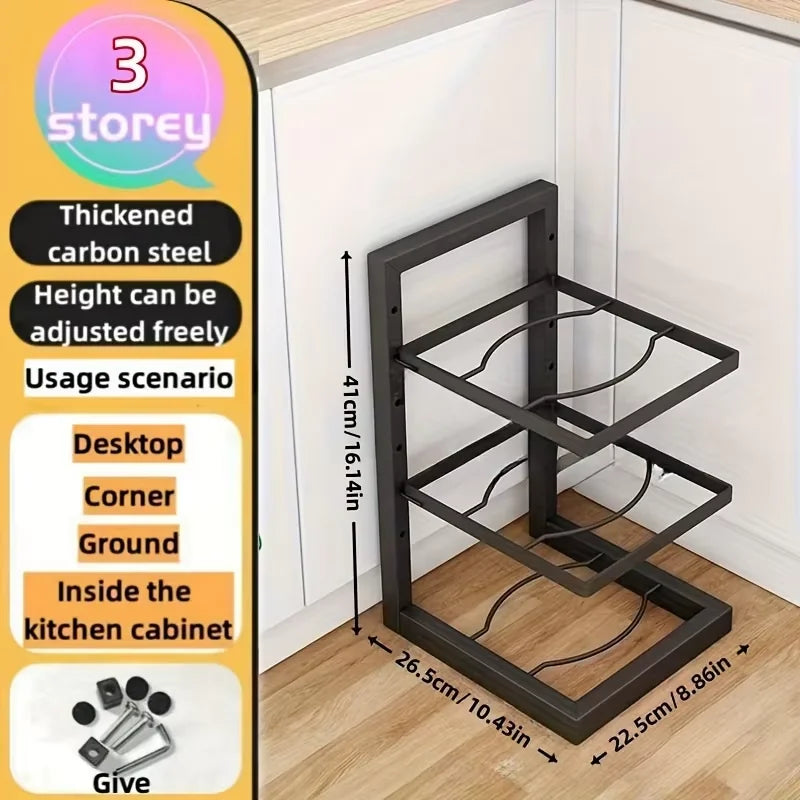 Support de rangement pour casseroles et poêles ajustable 7