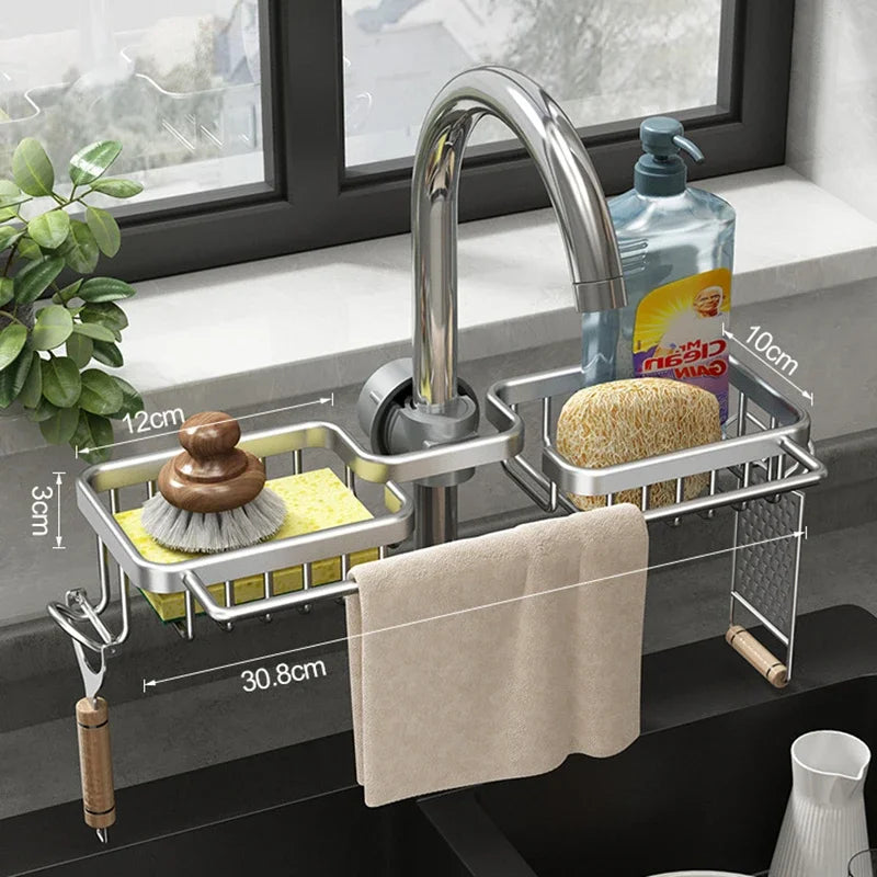 Support de rangement pour évier en aluminium 2