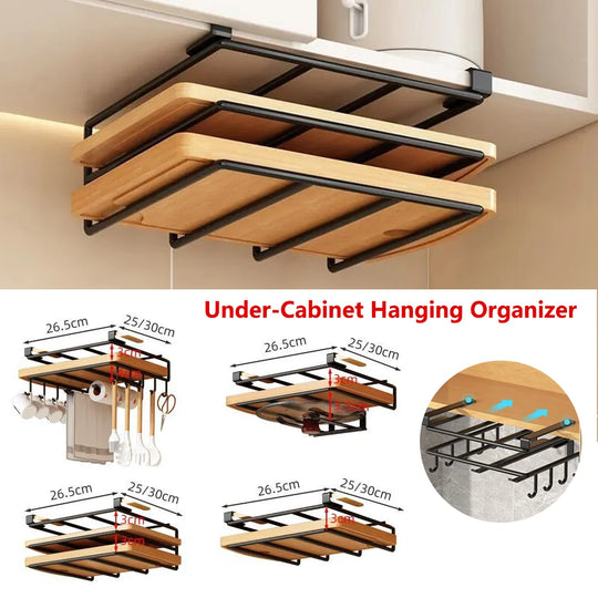 Support de rangement suspendu de cuisine multifonctionnel 0