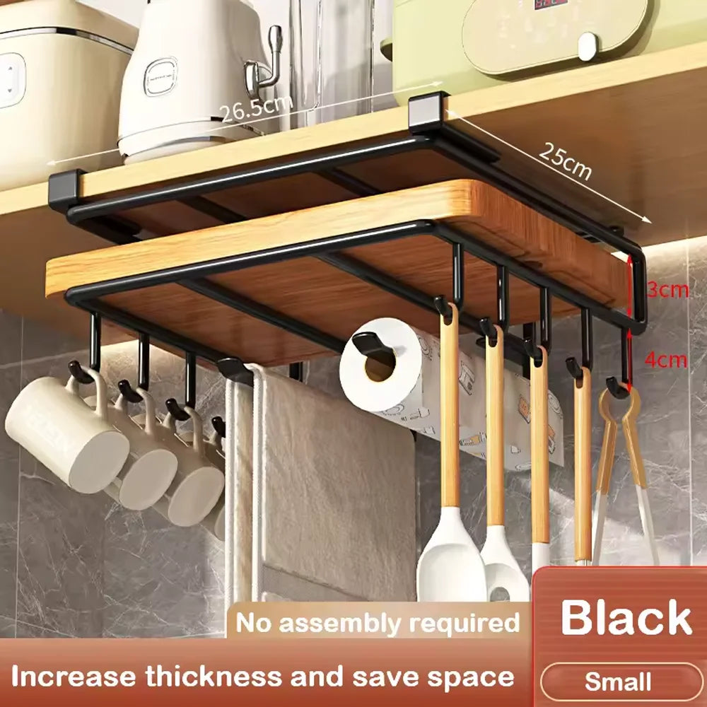 Support de rangement suspendu de cuisine multifonctionnel 10