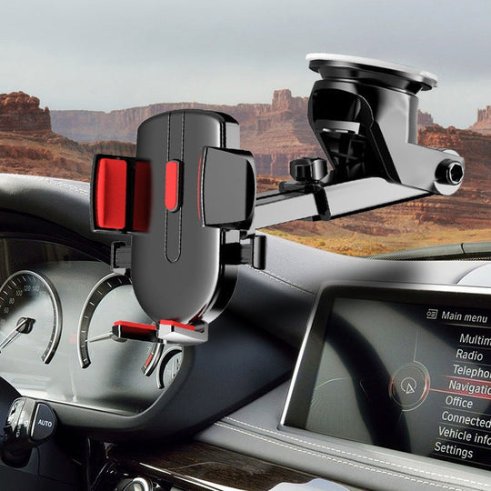 Support de téléphone voiture universel à ventouse télescopique avec rotation complète 3