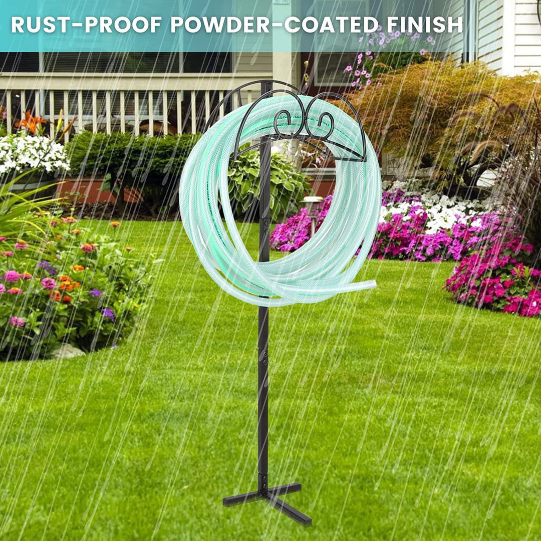 Support de tuyau d'arrosage extérieur en fer forgé décoratif pour jardin 0