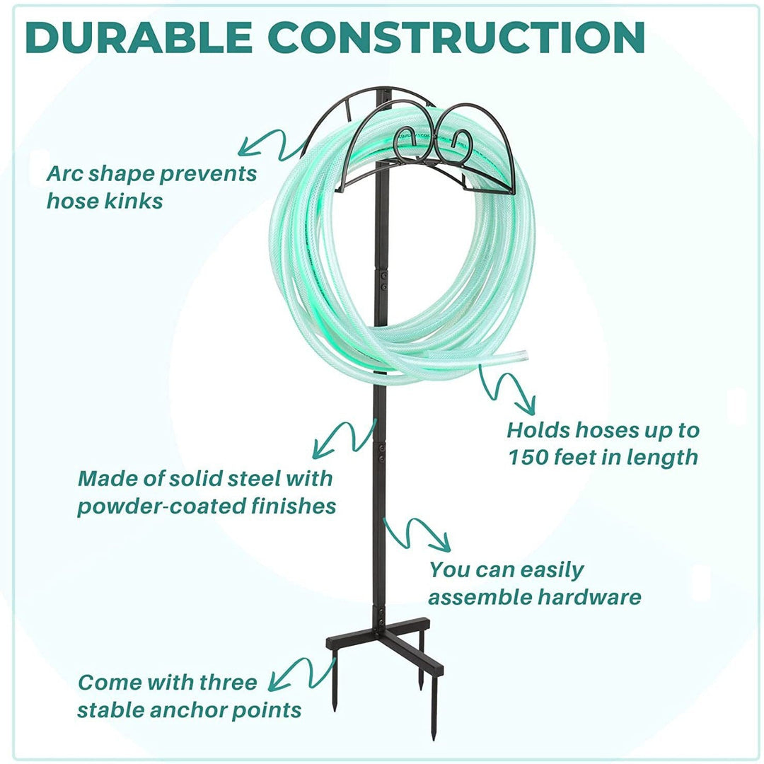 Support de tuyau d'arrosage extérieur en fer forgé décoratif pour jardin 1