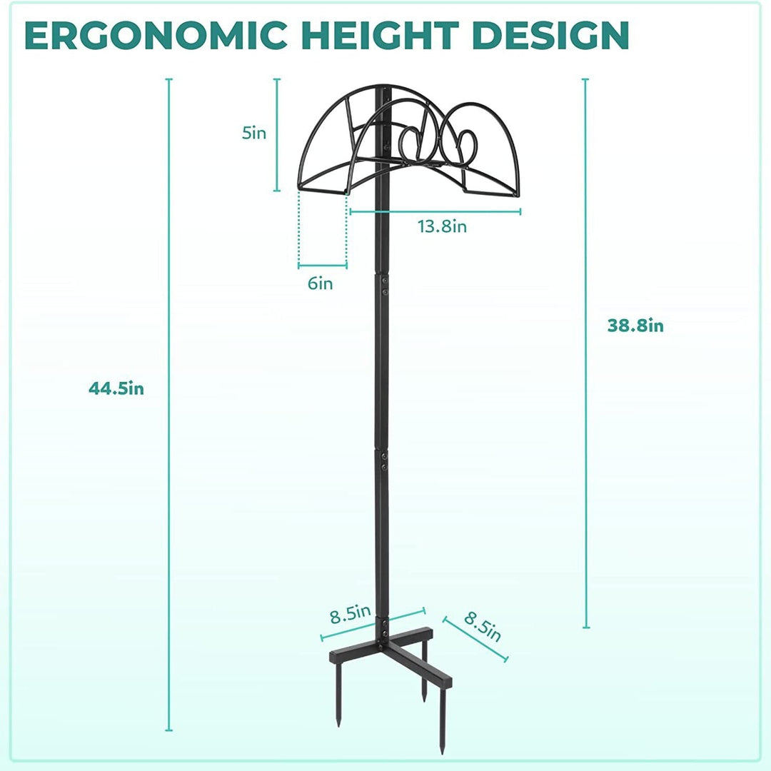 Support de tuyau d'arrosage extérieur en fer forgé décoratif pour jardin 3