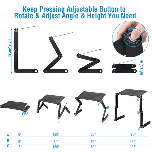 Support pour ordinateur portable réglable à 360° 4