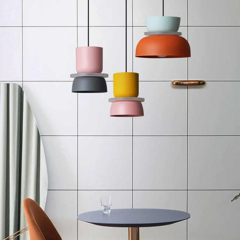 Suspension LED Scandinave Colorée Moderne 7
